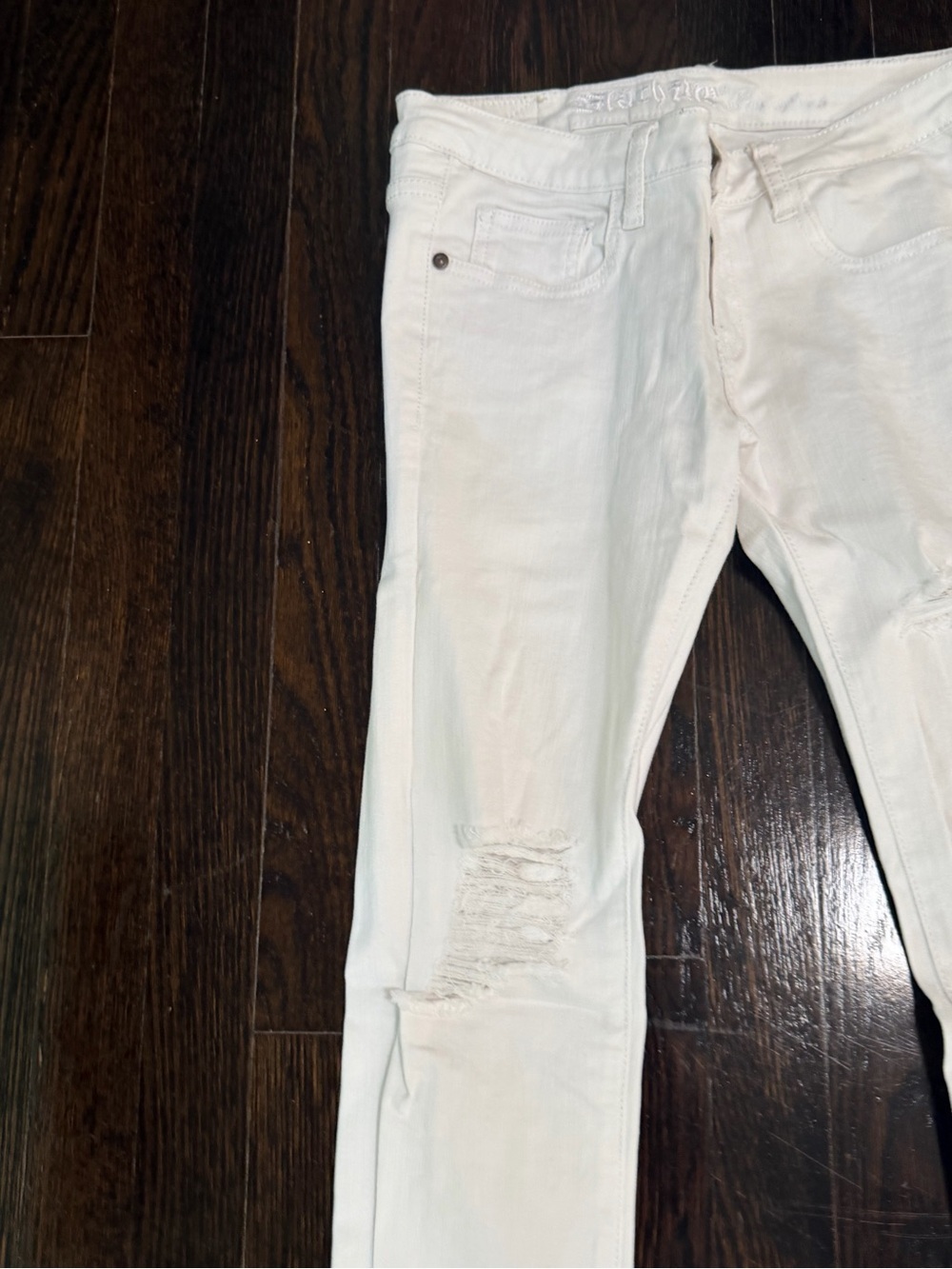 Machine White Skinny Ripped Jeans - Picture 14 of 14